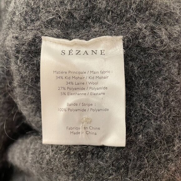 EUC Sézane Polly Wool Mohair Button Detail Sweater Dress Charcoal Grey XS - Picture 7 of 8